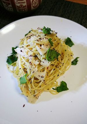 簡単☆れんこんとツナのゆかりパスタ-レシピのメイン写真