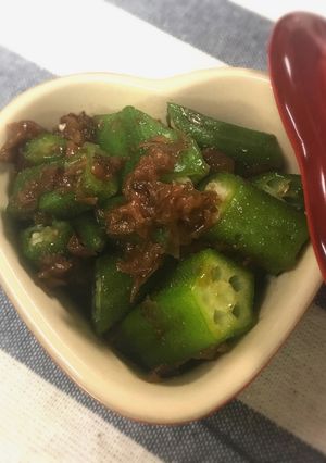 超簡単！時短料理！オクラの梅おかか和え-レシピのメイン写真
