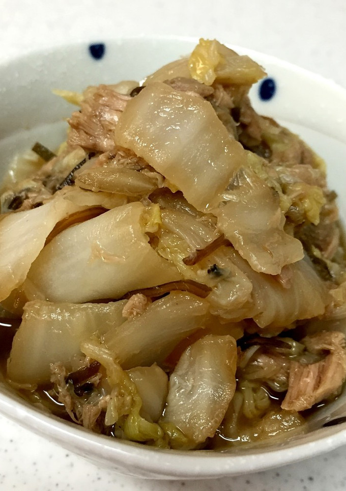 簡単！10分！白菜ツナの塩昆布煮-レシピのメイン写真