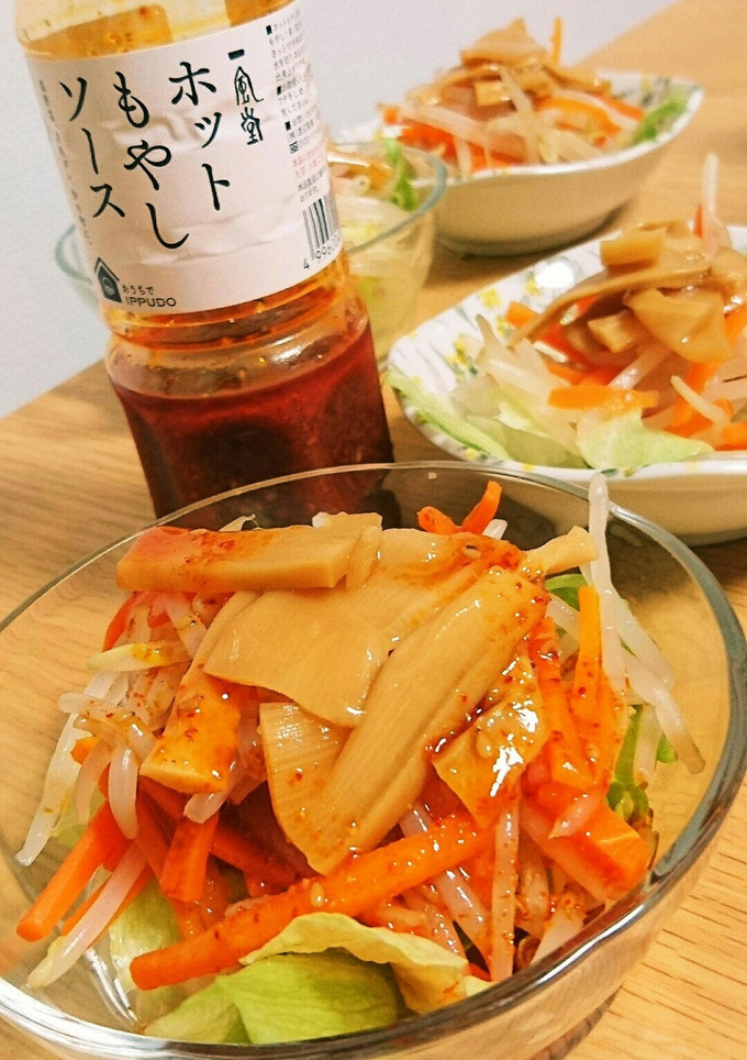 もやしと人参のサラダ メンマのせ-レシピのメイン写真