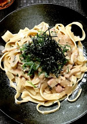 濃厚☆イカ塩辛の和風クリームパスタ-レシピのメイン写真