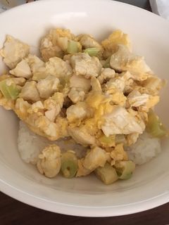 豆腐とねぎの卵とじ丼-レシピのメイン写真
