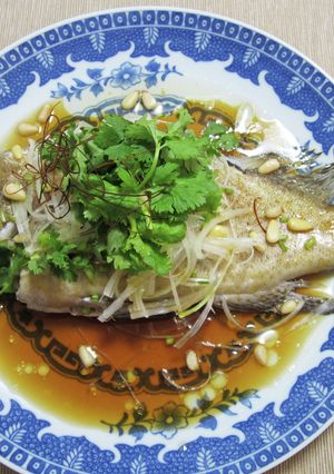 清蒸石斑魚（ハタの中華蒸し）-レシピのメイン写真