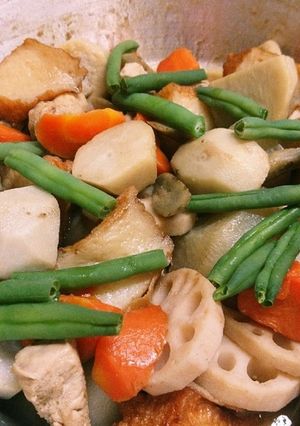 無水鍋で里芋と根菜・さつま揚げの煮物-レシピのメイン写真