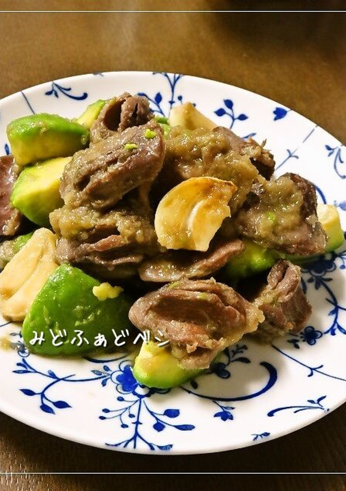 砂肝とアボカドのこぶおろしスタミナ炒め-レシピのメイン写真