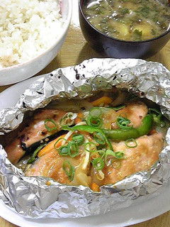 鮭の辛子味噌マヨホイル焼き-レシピのメイン写真