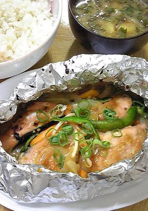 鮭の辛子味噌マヨホイル焼き-レシピのメイン写真