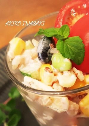 綺麗になれちゃう『蒟蒻米と雑穀のサラダ』-レシピのメイン写真