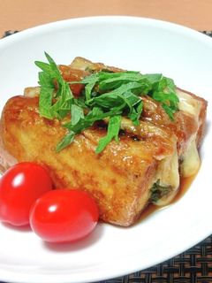 【龍愛】厚揚げの大葉チーズ照り焼き-レシピのメイン写真