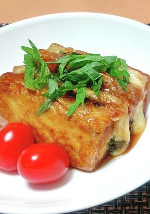 【龍愛】厚揚げの大葉チーズ照り焼き-レシピのメイン写真
