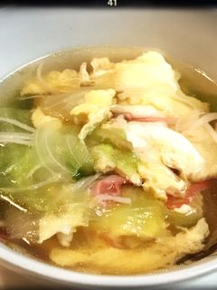☆簡単!ヘルシー!カニかまレタススープ☆-レシピのメイン写真