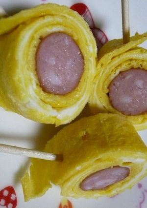 お弁当のすき間に♪ウインナの卵巻き巻き-レシピのメイン写真
