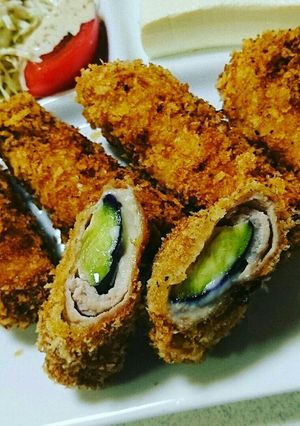 ナスとチーズの肉巻きフライ☆-レシピのメイン写真