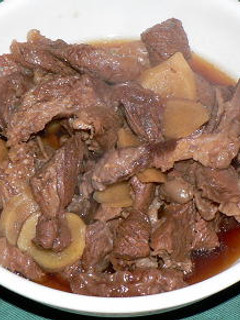 圧力鍋でちょっと甘めの牛すじ肉の煮込み-レシピのメイン写真