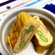 枝豆とベーコンのたまご焼き