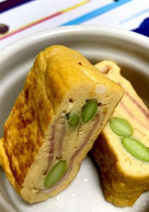 枝豆とベーコンのたまご焼き-レシピのメイン写真