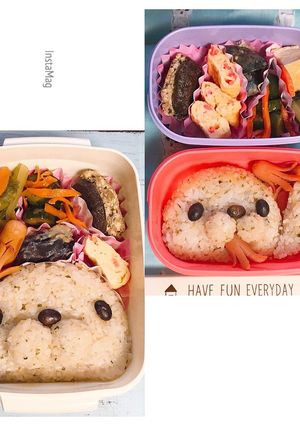 親子でタコさん獲ったアザラシ弁当-レシピのメイン写真