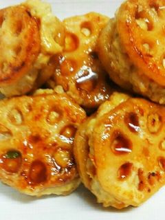 居酒屋風蓮根のはさみ焼き☆☆☆-レシピのメイン写真