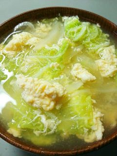 白菜と玉ねぎの卵スープ-レシピのメイン写真