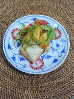 あたた生だしでアボカドと絹豆腐の韓流和え-レシピのメイン写真
