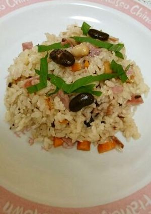 あたた生だしでお豆とべーコンのピラフ-レシピのメイン写真