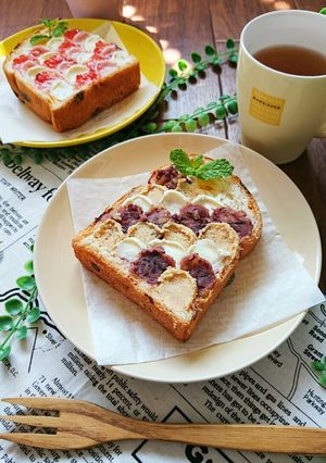簡単可愛い☆和風ウェーブトースト。-レシピのメイン写真