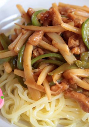 グルテンフリー＆ヴィーガン青椒肉絲麺-レシピのメイン写真