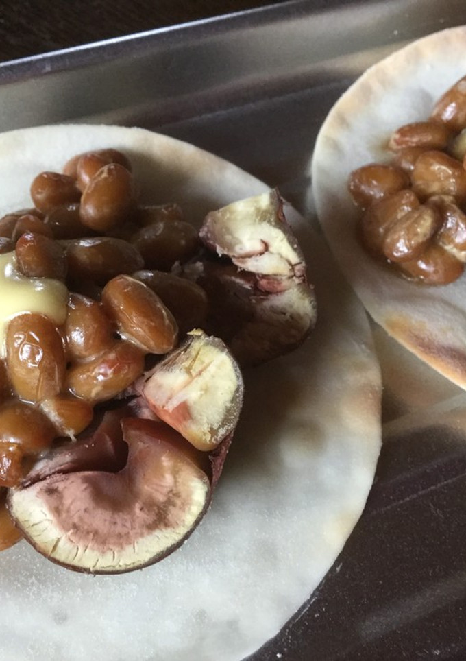 納豆と栗の甘露煮のマヨ焼き-レシピのメイン写真