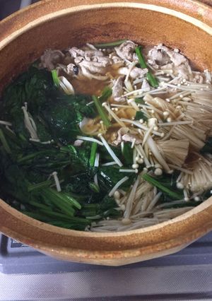 ほうれん草とえのきのあっさり鍋-レシピのメイン写真