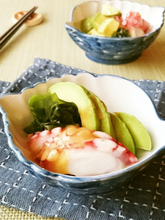 たことアボカドの酢味噌和え-レシピのメイン写真