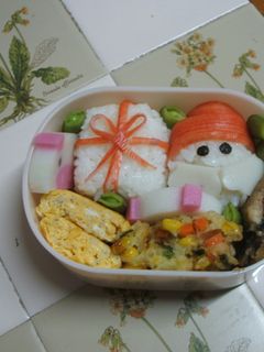 幼稚園のキャラ弁(サンタ・プレゼント)-レシピのメイン写真
