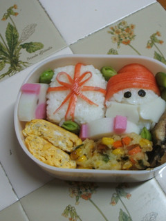 幼稚園のキャラ弁(サンタ・プレゼント)-レシピのメイン写真