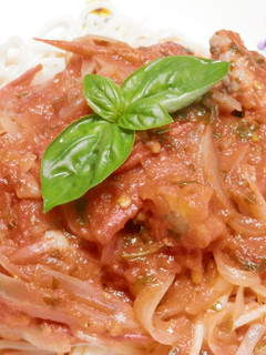 生トマトとバジルのスープパスタ-レシピのメイン写真