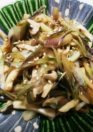 みょうがとエリンギのゴマ油炒め★★-レシピのメイン写真