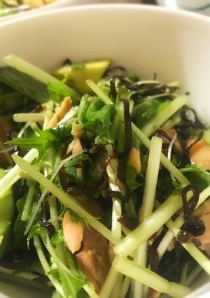 塩こんぶで作るグリーンサラダ-レシピのメイン写真