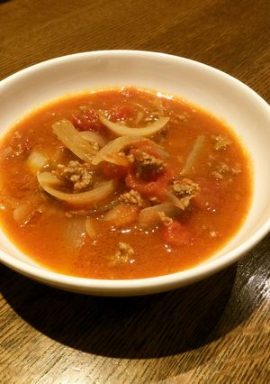 ひき肉のミネストローネ-レシピのメイン写真