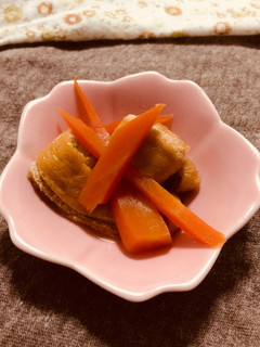 砂糖不使用◆レンジで人参と油揚げの甘煮-レシピのメイン写真