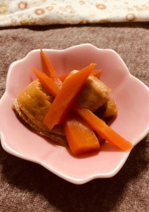 砂糖不使用◆レンジで人参と油揚げの甘煮-レシピのメイン写真