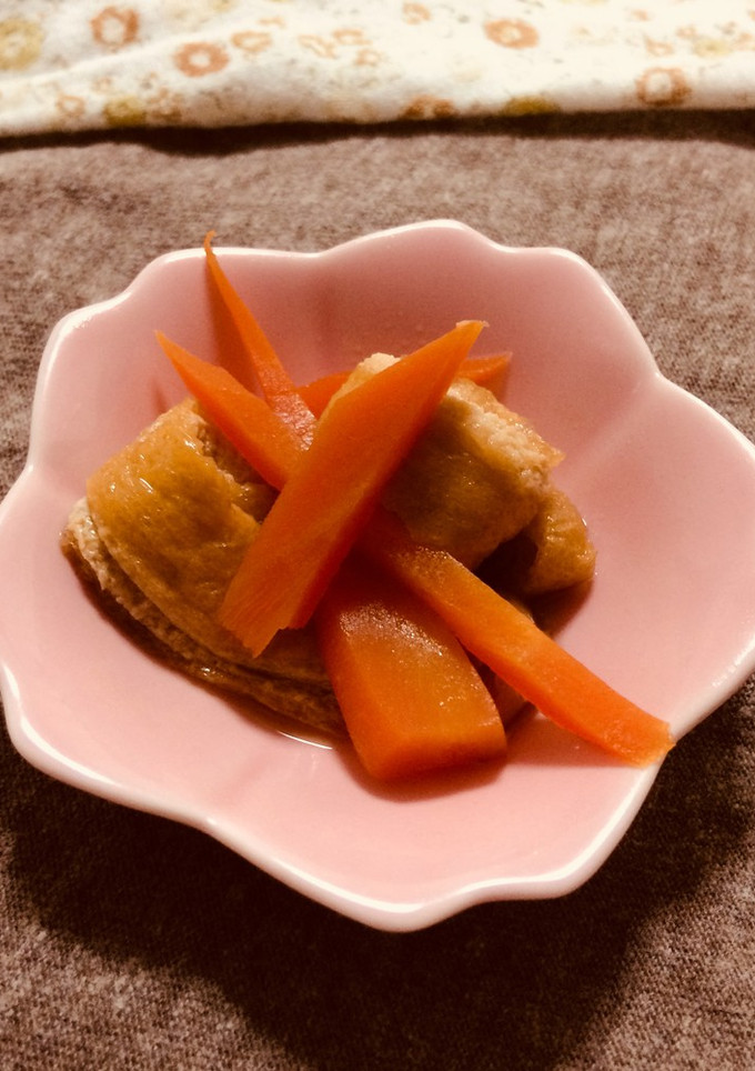 砂糖不使用◆レンジで人参と油揚げの甘煮-レシピのメイン写真