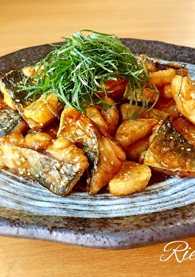 子どもも大好き♡鯖と長芋の甘辛揚げ煮♡-レシピのメイン写真