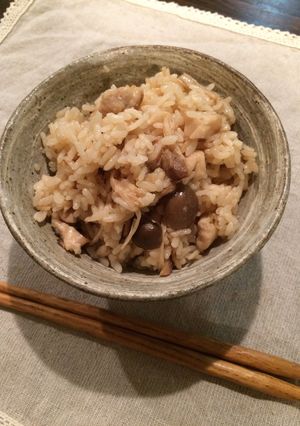 秋だね〜♪鶏肉ときのこの味ごはん-レシピのメイン写真
