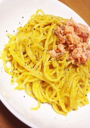 秋パスタ！かぼちゃと鮭のクリームパスタ☆-レシピのメイン写真
