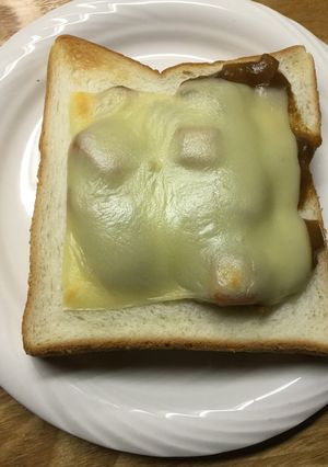 トースト(カレー&チーズ)-レシピのメイン写真