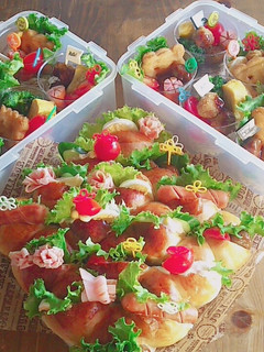 運動会 カラフル ちぎりぱんサンド-レシピのメイン写真