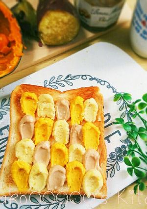 秋♪芋栗南京クリチウェーブトースト-レシピのメイン写真