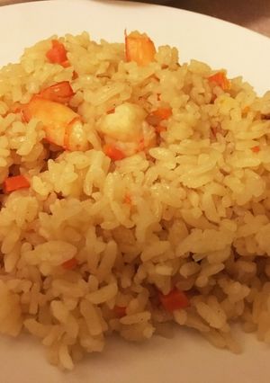 ブイヨンから手作り☆炊飯器エビピラフ-レシピのメイン写真