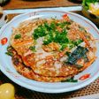 糖質制限☆もちもち豆腐のお好み焼き♪