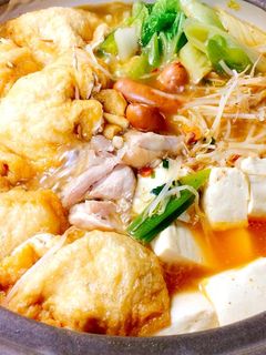 辛ラーメン de 巾着鍋-レシピのメイン写真