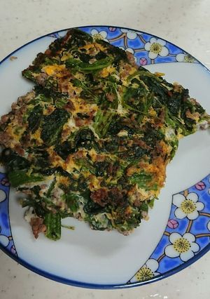 ひき肉・ほうれん草の卵とじ-レシピのメイン写真