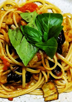 茄子とトマトのパスタ-レシピのメイン写真